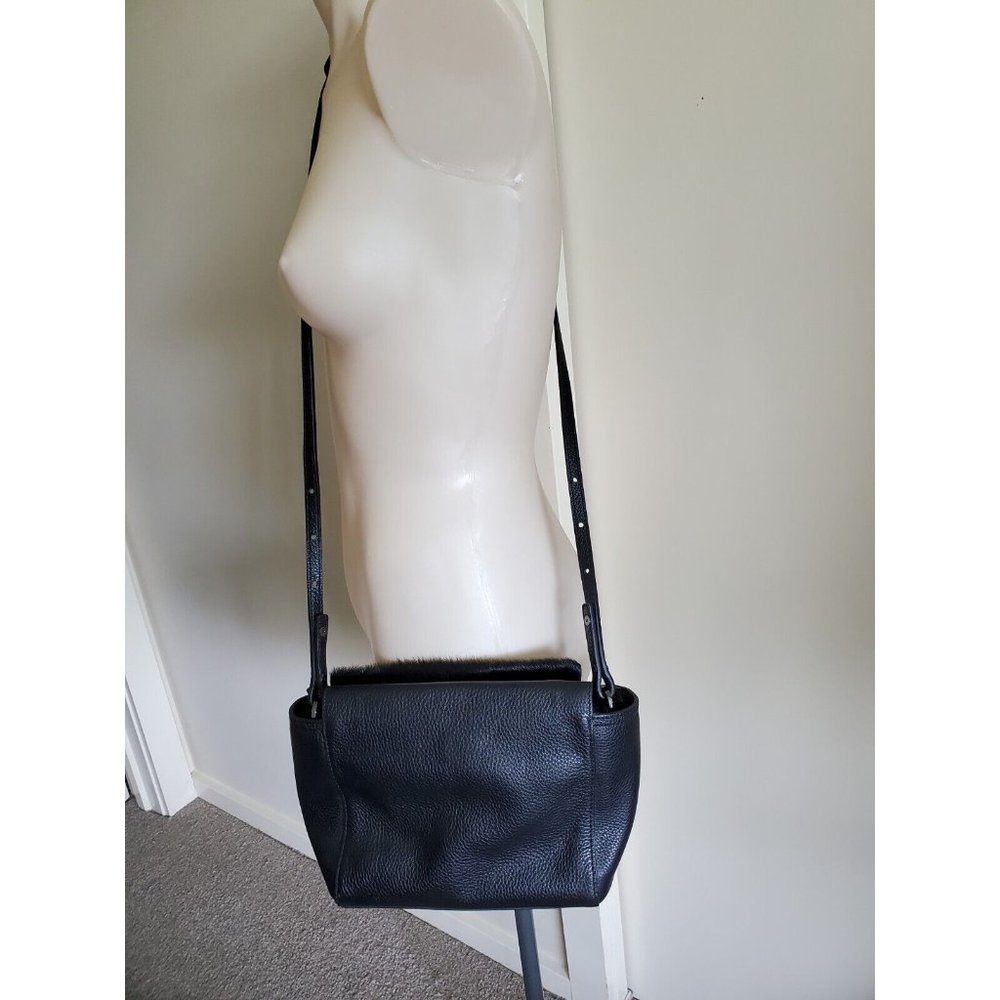 Status Anxiety The Ascendants Crossbody Bag black fur small zip leather NEW - Picture 9 of 9